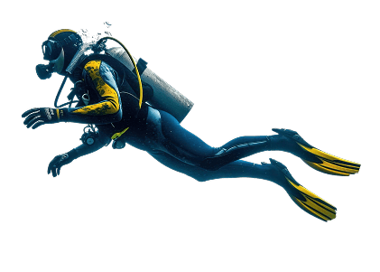 Diver representing HEBTI subsea expertise
